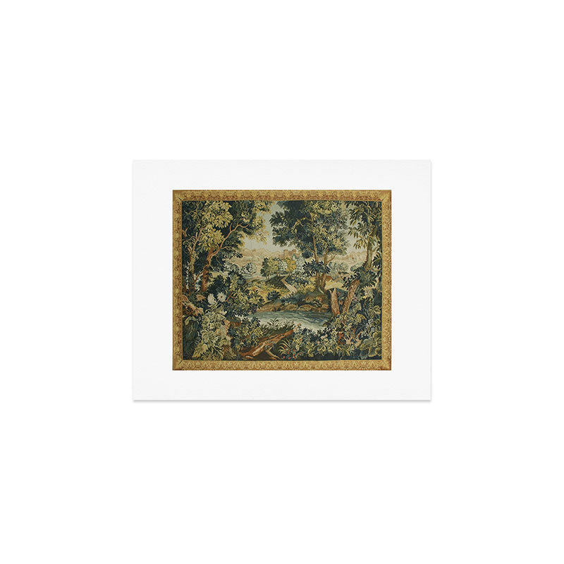 Antique 18th Century Verdure French Aubusson Tapestry Art Print Gallery Image 1