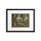 Antique 18th Century Verdure French Aubusson Tapestry Framed Art Print Gallery Image 5