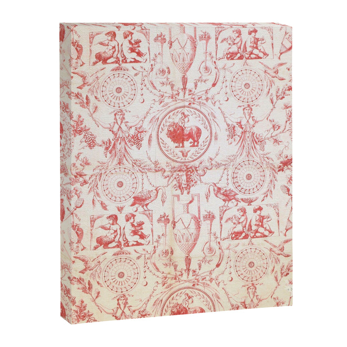 Antique 1900 Neoclassical French Chateau Toile de Jouy Canvas Print Gallery Image 1