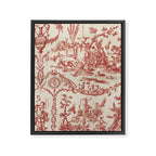 Antique 1900 Neoclassical Romantic Pastoral Toile de Jouy Framed Canvas Print Gallery Image 6