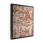 Antique 1900 Neoclassical Romantic Pastoral Toile de Jouy Framed Canvas Print Gallery Image 2