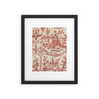 Antique 1900 Neoclassical Romantic Pastoral Toile de Jouy Framed Art Print Gallery Image 5