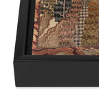 Antique 1920's Chinese Art Deco Abstract Landscape Tapestry Framed Canvas Print Gallery Image 3