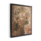 Antique 1920's Chinese Art Deco Abstract Landscape Tapestry Framed Canvas Print Gallery Image 2
