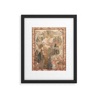 Antique 1920's Chinese Art Deco Abstract Landscape Tapestry Framed Art Print Gallery Image 5