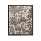 Antique 19th Century Exotic Animals French Tapestry Framed Canvas Print Gallery Image 8
