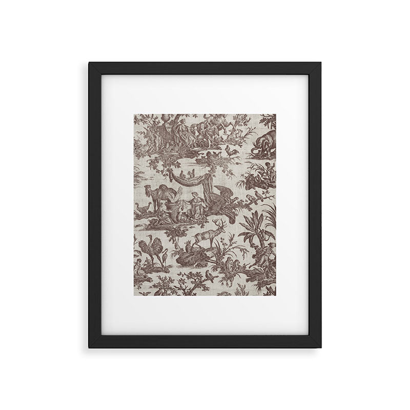 Antique 19th Century Exotic Animals French Tapestry Framed Art Print Gallery Image 6