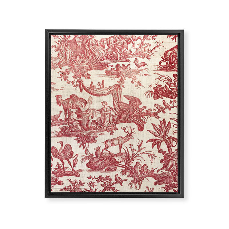 Antique 19th Century Exotic Animals French Tapestry Framed Canvas Print Gallery Image 8