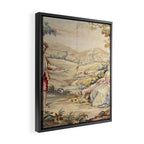 Antique 19th Century French Aubusson Tapestry Romantic Hunting Scene Framed Canvas Print Gallery Image 2