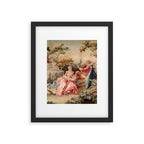 Antique 19th Century French Aubusson Gallant Courtship Romantic Tapestry Framed Art Print Gallery Image 5