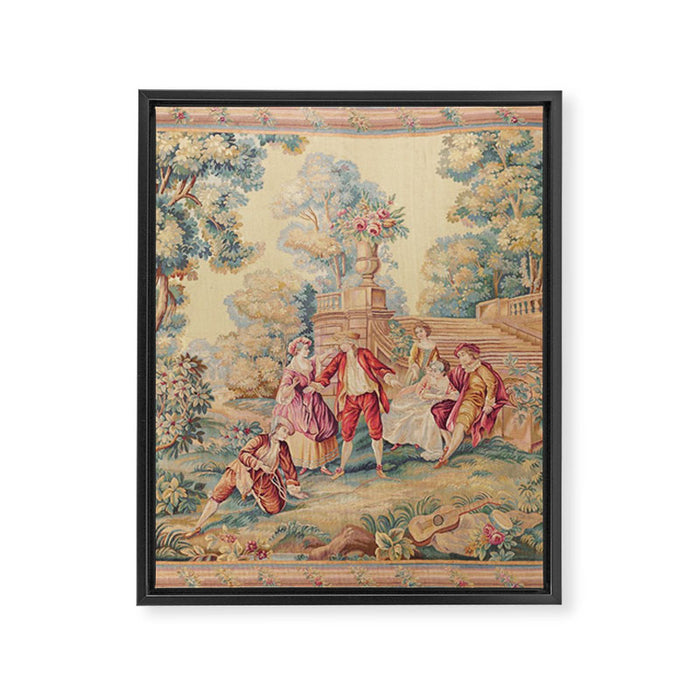Antique 19th Century French Aubusson Tapestry Framed Canvas Print Gallery Image 1