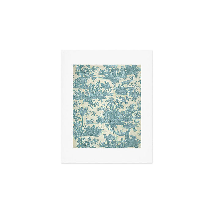 Antique 19th Century French Chateau Toile de Jouy Art Print Gallery Image 1