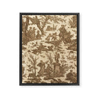 Antique 19th Century French Toile de Jouy Framed Canvas Print Gallery Image 8