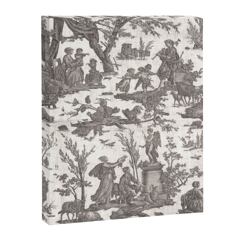 Antique 19th Century French Toile de Jouy Canvas Print Gallery Image 8