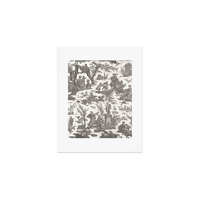 Antique 19th Century French Toile de Jouy Art Print Gallery Image 1