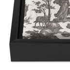Antique 19th Century French Toile de Jouy Framed Canvas Print Gallery Image 3