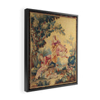 Antique 19th Century Girl On The Swing French Aubusson Tapestry Framed Canvas Print Gallery Image 2