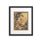Antique 19th Century Girl On The Swing French Aubusson Tapestry Framed Art Print Gallery Image 5