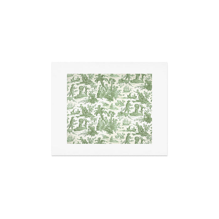 Antique 19th Century 'Paul et Virginie' Lovers Toile de Jouy Art Print Gallery Image 1