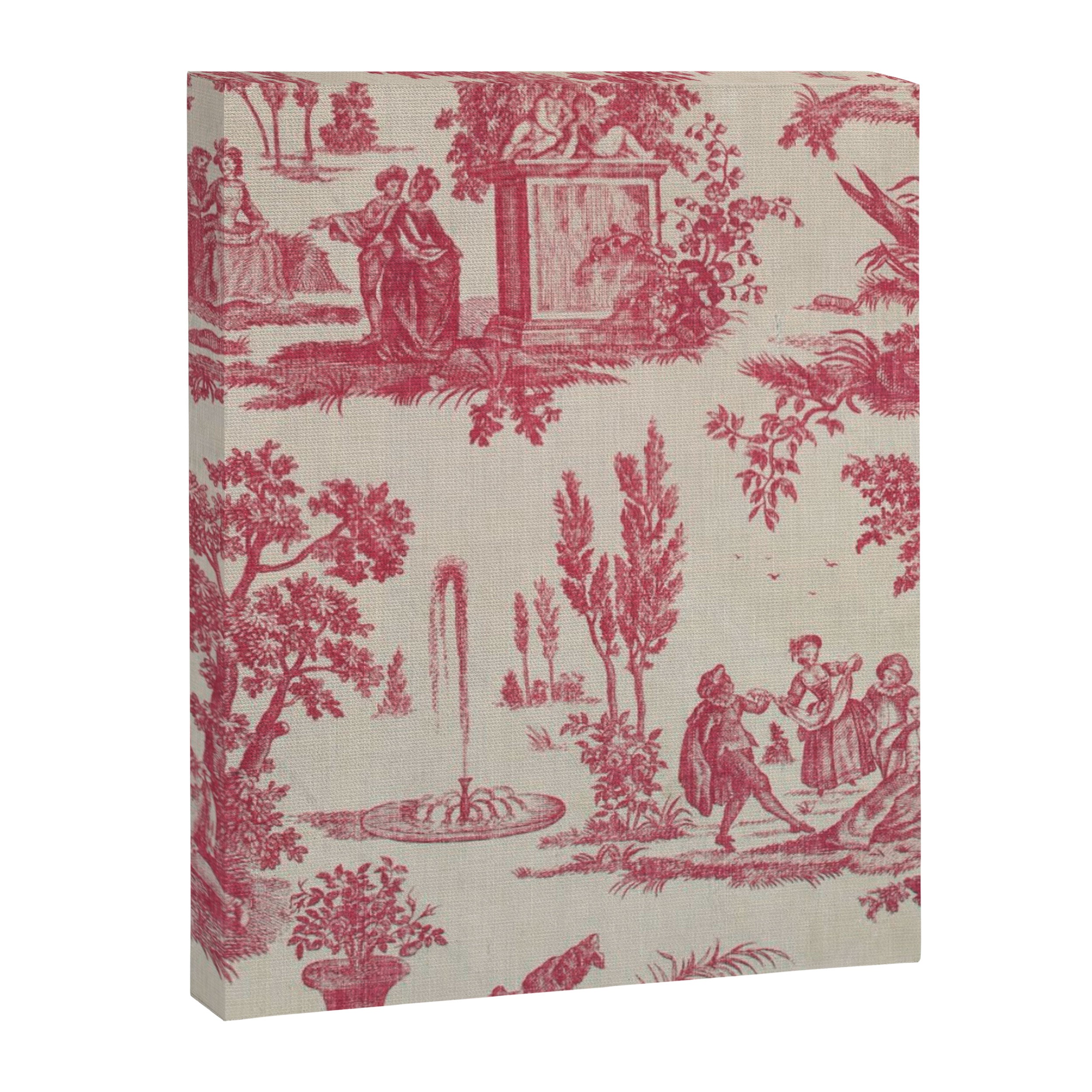 Antique 19th Century Romantic Pastoral French Toile de Jouy Canvas Print Gallery Image 6