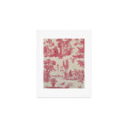 Antique 19th Century Romantic Pastoral French Toile de Jouy Art Print Gallery Image 1