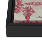 Antique 19th Century Romantic Pastoral French Toile de Jouy Framed Canvas Print Gallery Image 3