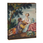 Antique 19th Century Romantic Lovers French Aubusson Tapestry Canvas Print Gallery Image 6