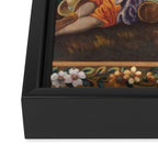 Antique 19th Century Romantic Lovers French Aubusson Tapestry Framed Canvas Print Gallery Image 3