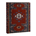 Antique Anatolian Ushak Crimson Wine Turkish Rug Canvas Print Gallery Image 6