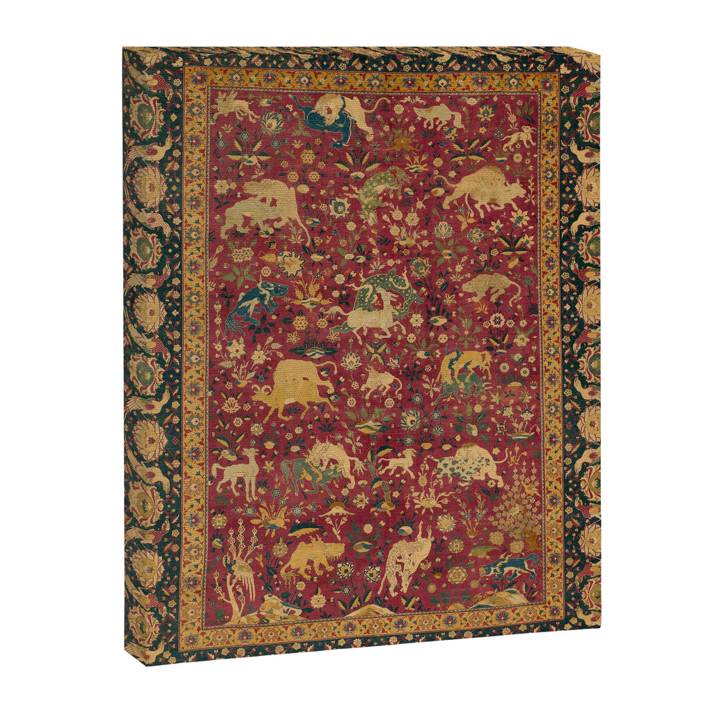 Antique Animal Jungle Persian Oriental Rug Canvas Print Gallery Image 6