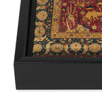 Antique Animal Jungle Persian Oriental Rug Framed Canvas Print Gallery Image 3