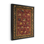 Antique Animal Jungle Persian Oriental Rug Framed Canvas Print Gallery Image 2