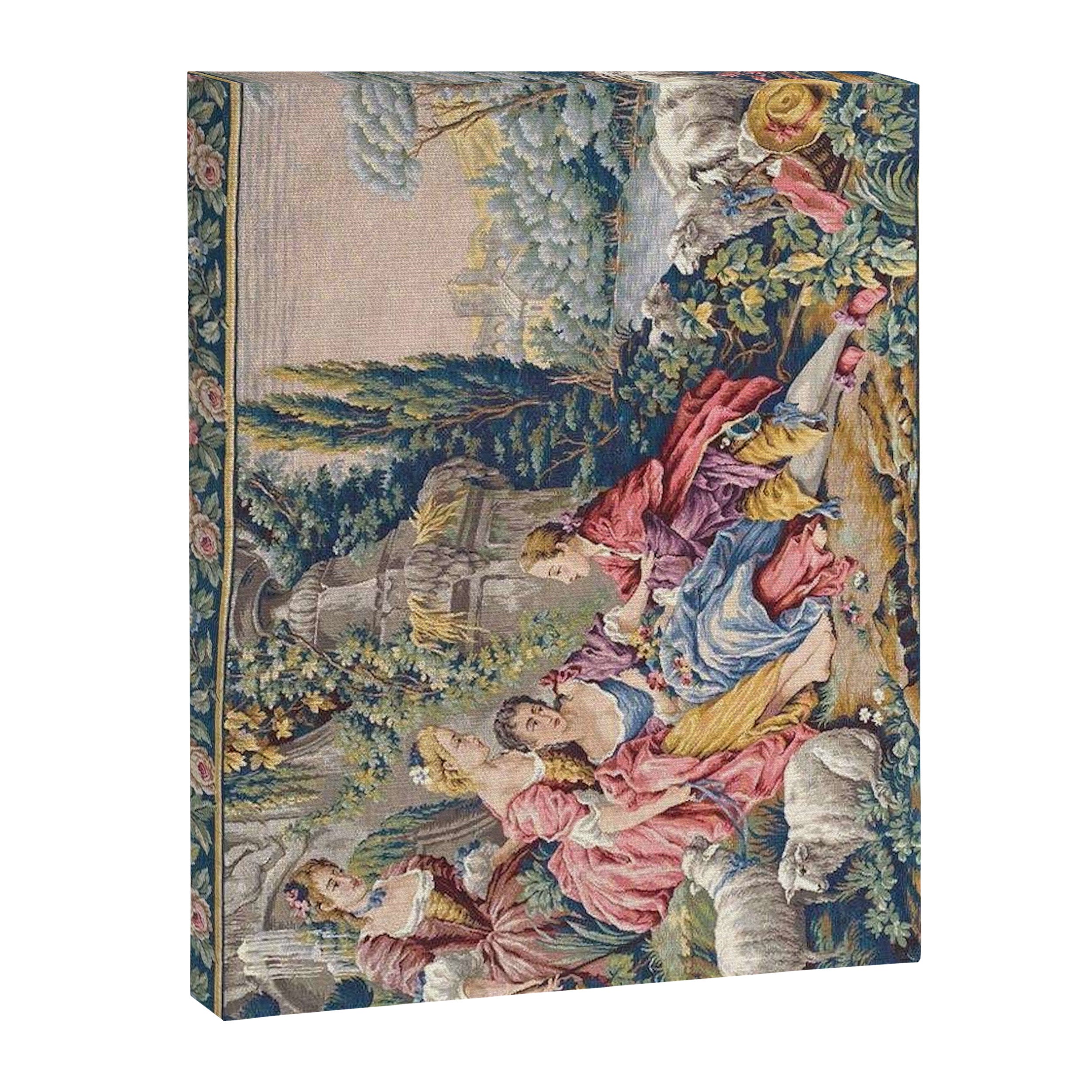 Antique Aubusson French Tapestry Romantic Garden Canvas Print Gallery Image 6