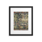 Antique Aubusson French Verdure Tapestry Framed Art Print Gallery Image 4