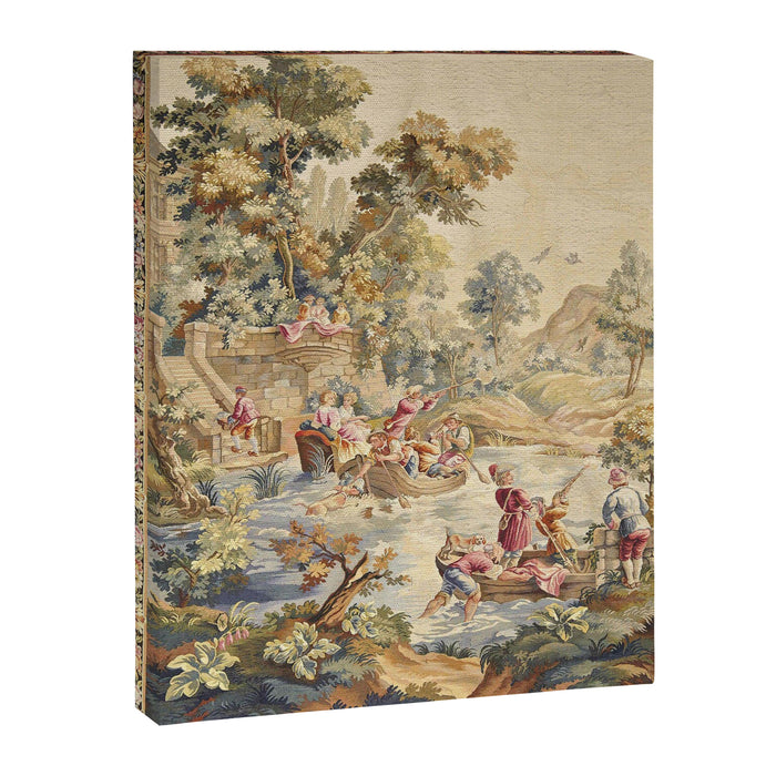 Antique Aubusson Louis XV French Tapestry Canvas Print Gallery Image 1