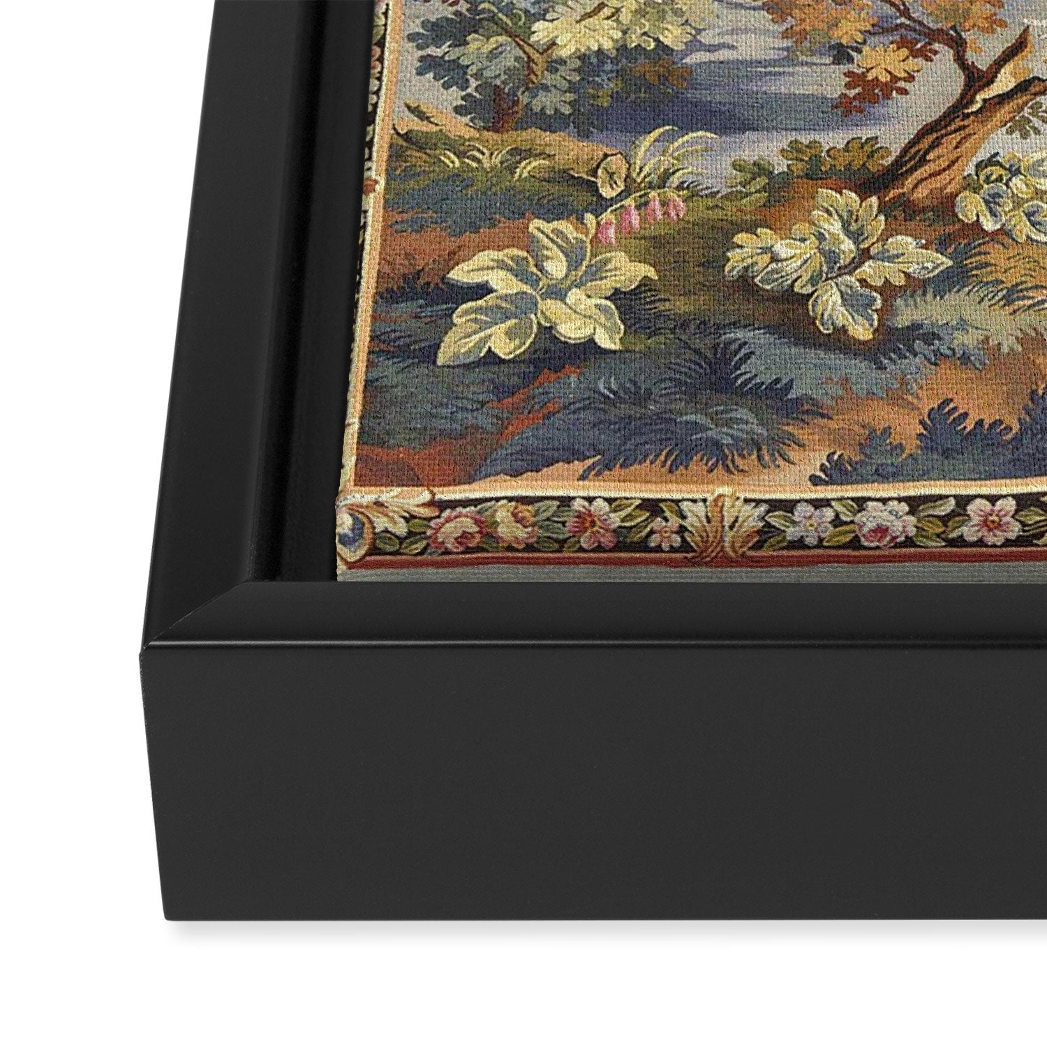 Antique Aubusson Louis XV French Tapestry Framed Canvas Print Gallery Image 3