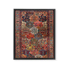 Antique Bakhtiari Oriental Jewel Persian Carpet Framed Canvas Print Gallery Image 6