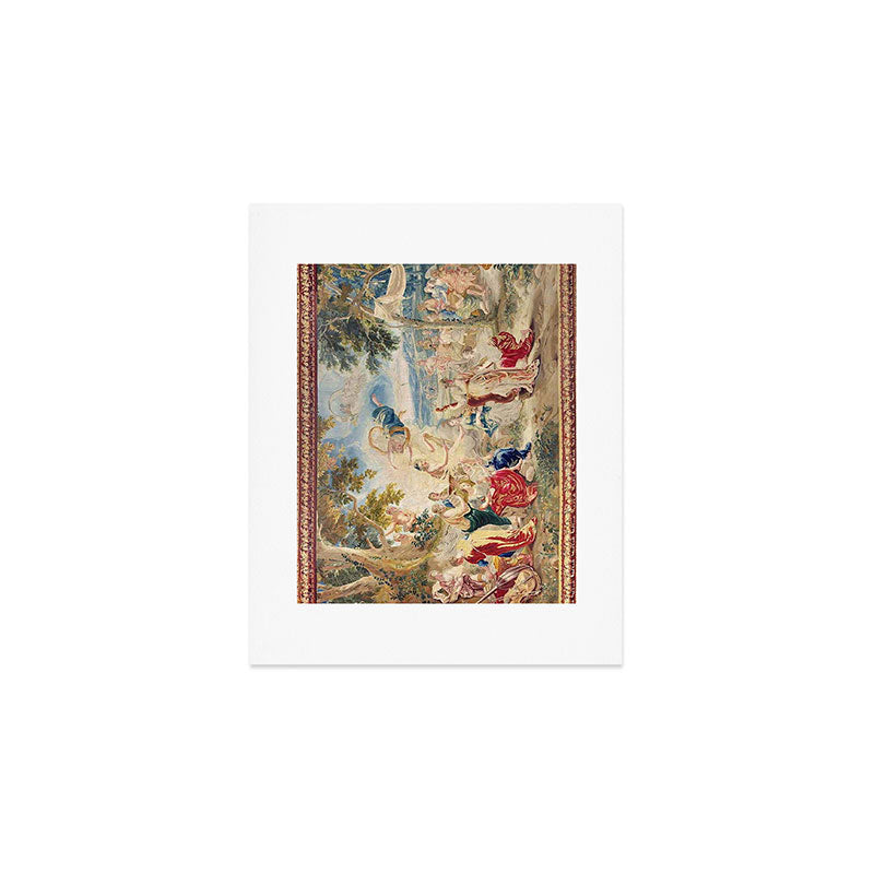 Antique Brussels Tapestry 18th Century The Wedding of Psyche  Art Print Gallery Image 1