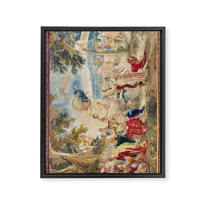 Antique Brussels Tapestry 18th Century The Wedding of Psyche  Framed Canvas Print Gallery Image 1