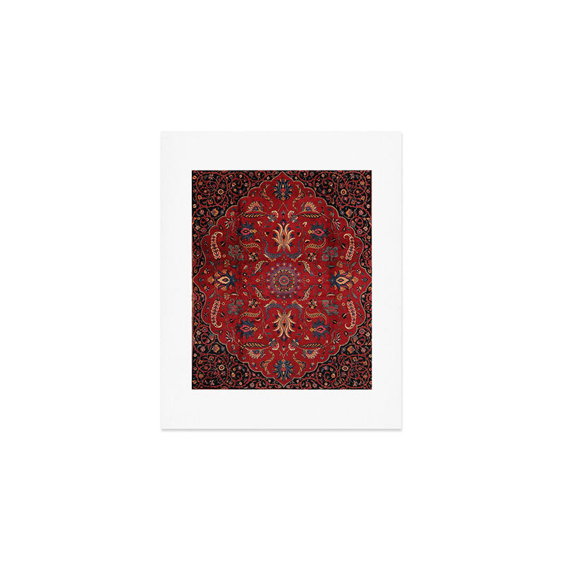 Antique Burgundy Wine Persian Oriental Art Print Gallery Image 1