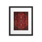 Antique Burgundy Wine Persian Oriental Framed Art Print Gallery Image 5
