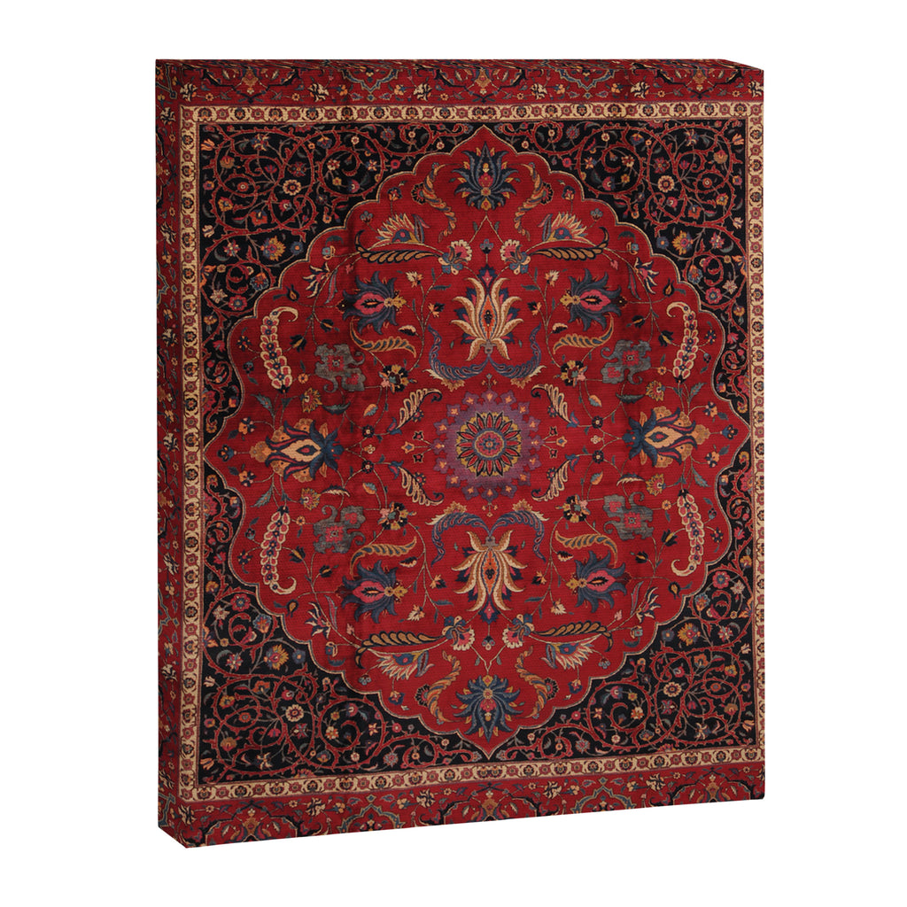 Antique Burgundy Wine Persian Mashad Oriental Rug Canvas Print Gallery Image 6