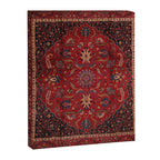 Antique Burgundy Wine Persian Mashad Oriental Rug Canvas Print Gallery Image 6
