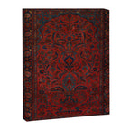 Antique Crimson Manchester Kashan Floral Persian Rug Print Canvas Print Gallery Image 6