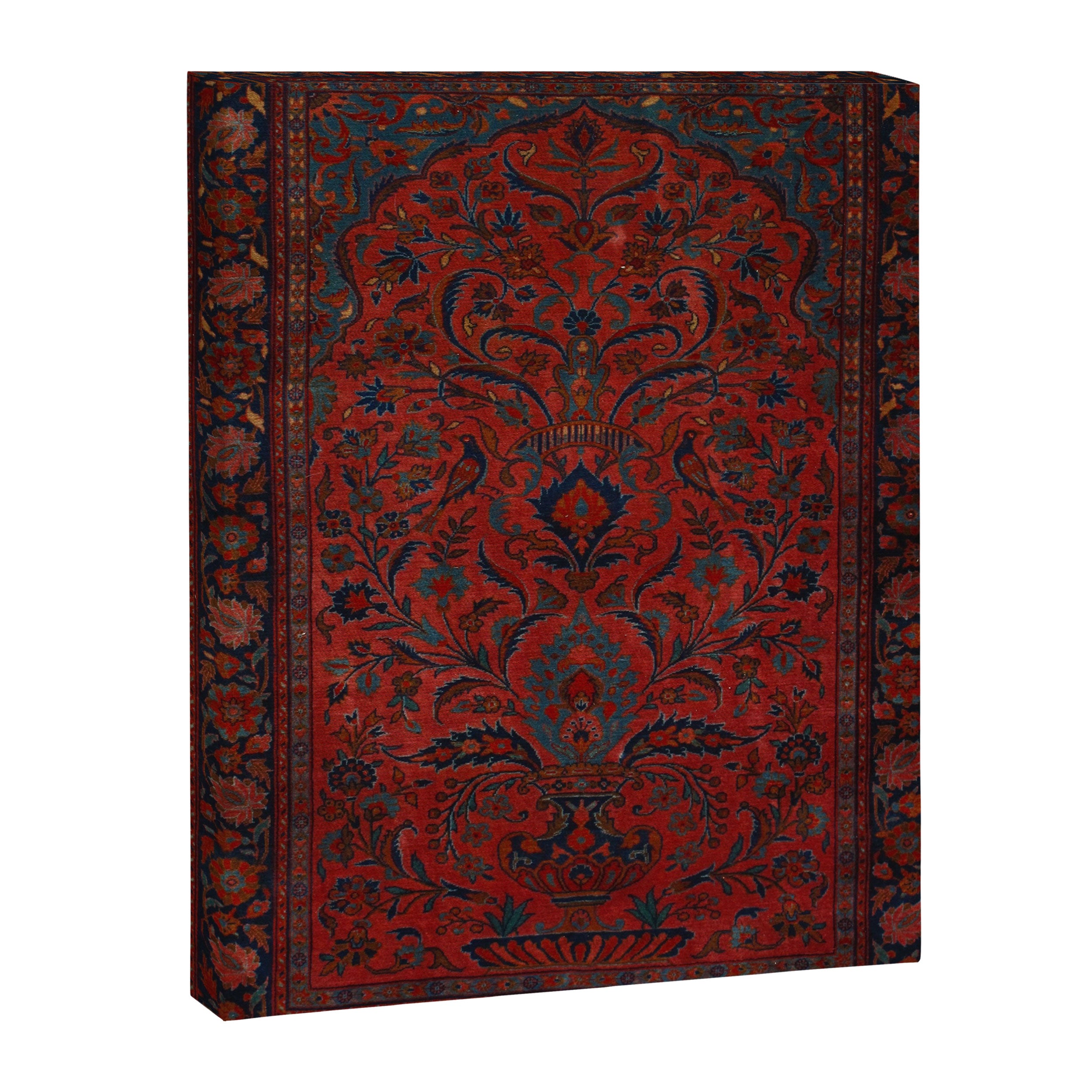 Antique Crimson Manchester Kashan Floral Persian Rug Print Canvas Print Gallery Image 6