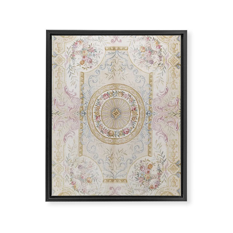 Antique French 17th Century Aubusson Savonnerie Framed Canvas Print Gallery Image 6