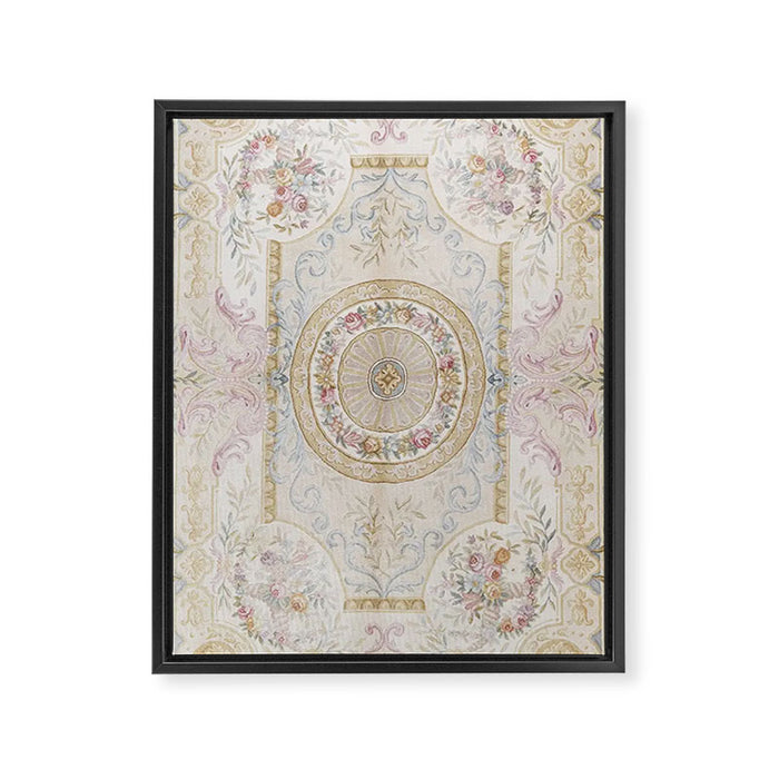 Antique French 17th Century Aubusson Savonnerie Framed Canvas Print Gallery Image 1