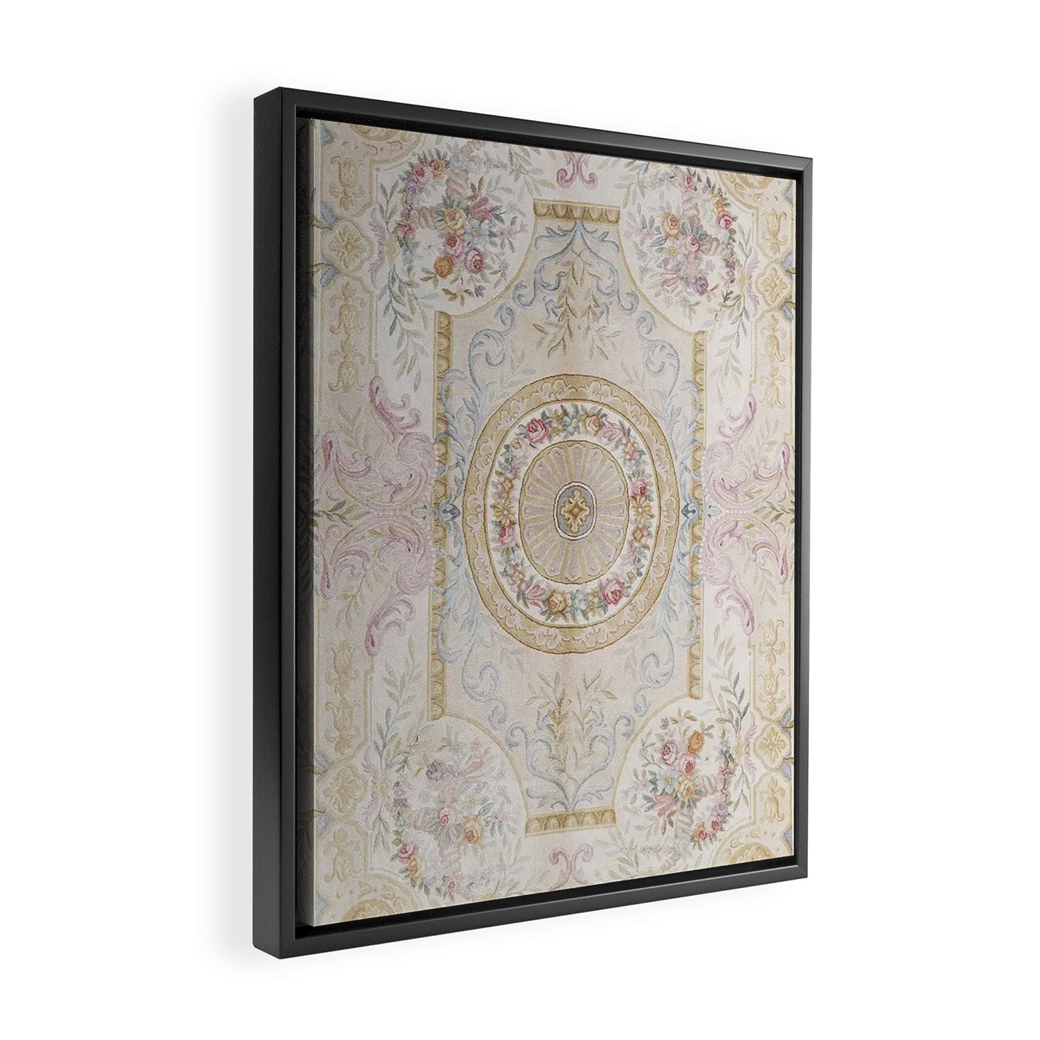 Antique French 17th Century Aubusson Savonnerie Framed Canvas Print Gallery Image 2