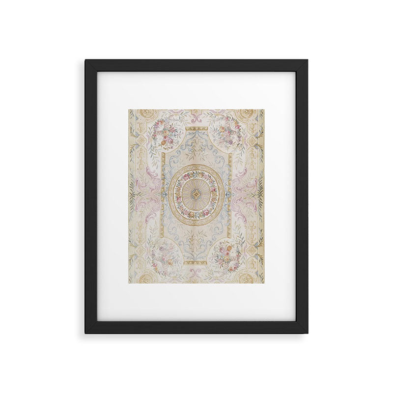 Antique French 17th Century Aubusson Savonnerie Framed Art Print Gallery Image 5