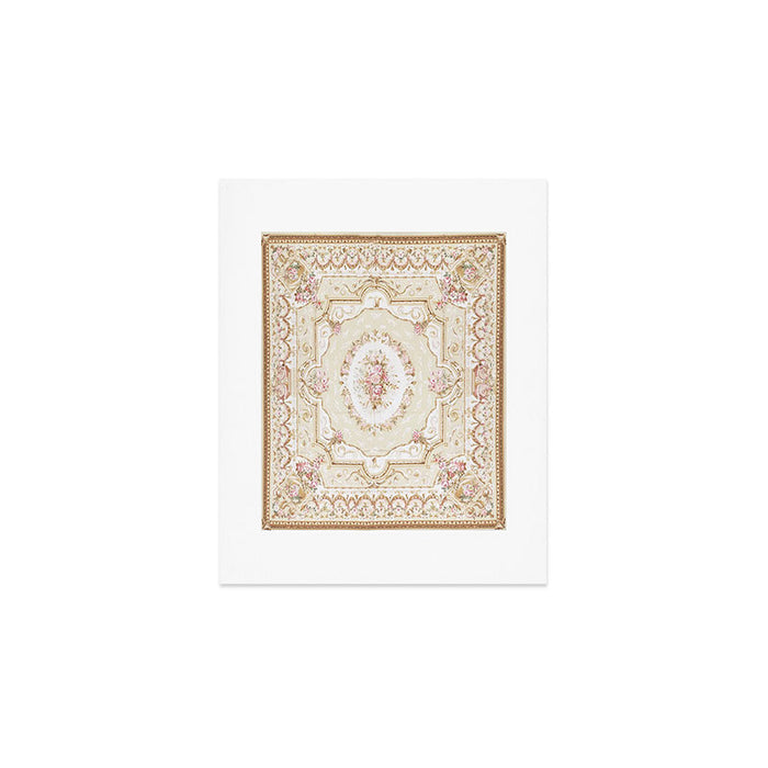 Antique French 19th Century Aubusson Rose Floral Art Print Gallery Image 1